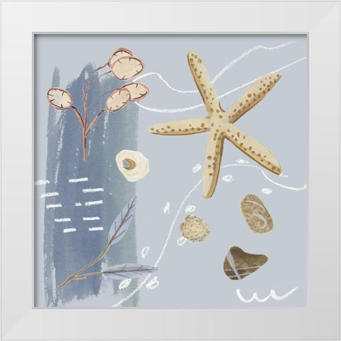 Deep Sea III White Modern Wood Framed Art Print by Wang, Melissa