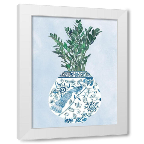 Moonlight Vase I White Modern Wood Framed Art Print by Wang, Melissa