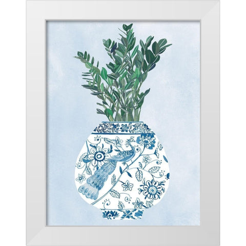 Moonlight Vase I White Modern Wood Framed Art Print by Wang, Melissa