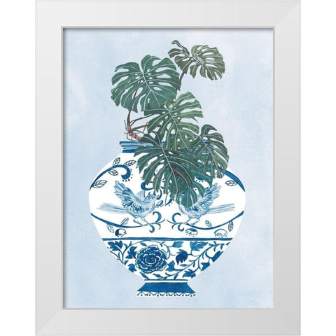 Moonlight Vase II White Modern Wood Framed Art Print by Wang, Melissa