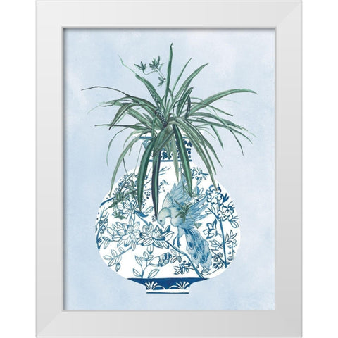 Moonlight Vase III White Modern Wood Framed Art Print by Wang, Melissa