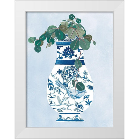 Moonlight Vase IV White Modern Wood Framed Art Print by Wang, Melissa