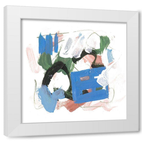 Sea Square I White Modern Wood Framed Art Print by Wang, Melissa