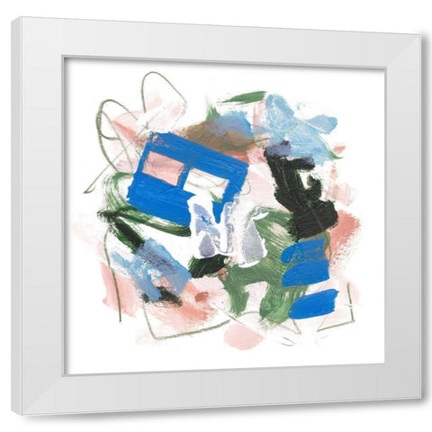 Sea Square II White Modern Wood Framed Art Print by Wang, Melissa