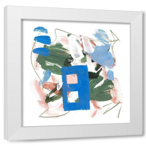 Sea Square VI White Modern Wood Framed Art Print by Wang, Melissa