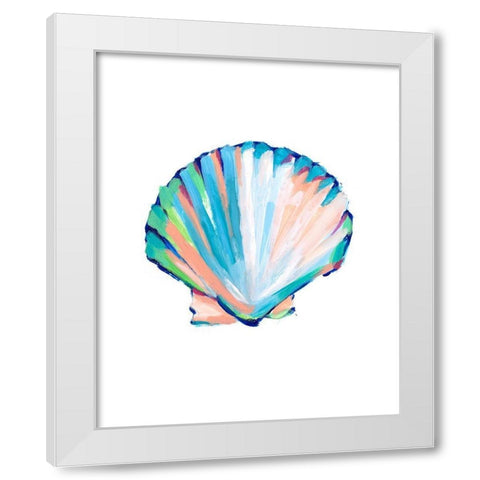 Pop Shell Study III White Modern Wood Framed Art Print by Harper, Ethan