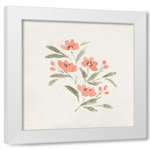 Sweet Florals II White Modern Wood Framed Art Print by Caroline, Emma