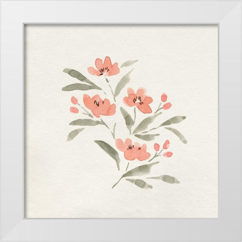 Sweet Florals II White Modern Wood Framed Art Print by Caroline, Emma