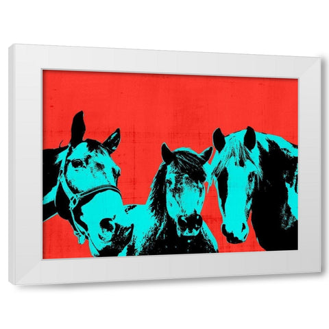 Pop Art Farm I White Modern Wood Framed Art Print by Warren, Annie