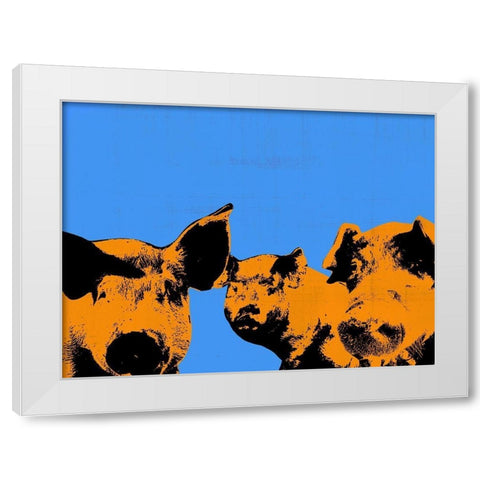 Pop Art Farm III White Modern Wood Framed Art Print by Warren, Annie