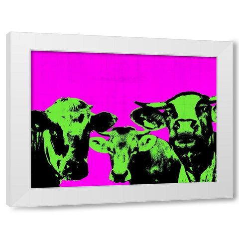 Pop Art Farm VI White Modern Wood Framed Art Print by Warren, Annie