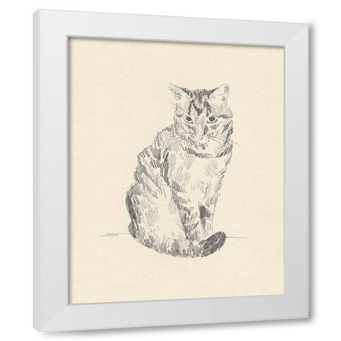 House Cat I White Modern Wood Framed Art Print by Green, Jacob