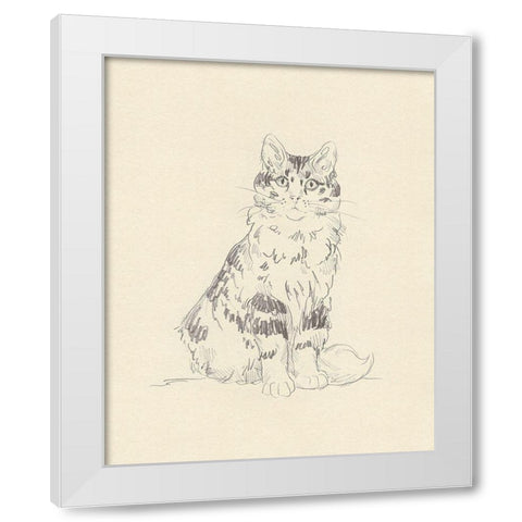 House Cat III White Modern Wood Framed Art Print by Green, Jacob