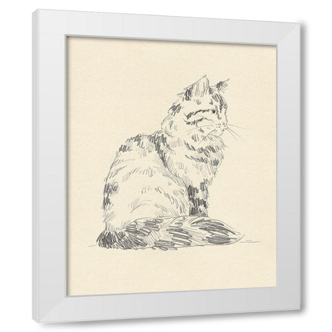 House Cat VI White Modern Wood Framed Art Print by Green, Jacob
