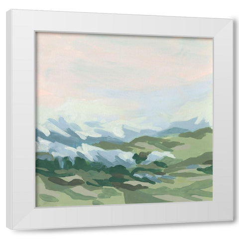 Snowcapped Vista I White Modern Wood Framed Art Print by Vess, June Erica