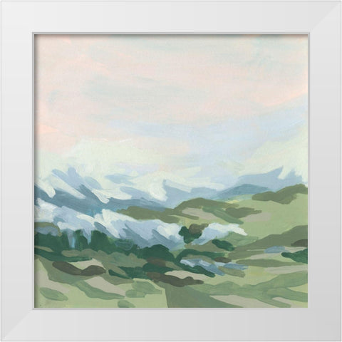 Snowcapped Vista I White Modern Wood Framed Art Print by Vess, June Erica
