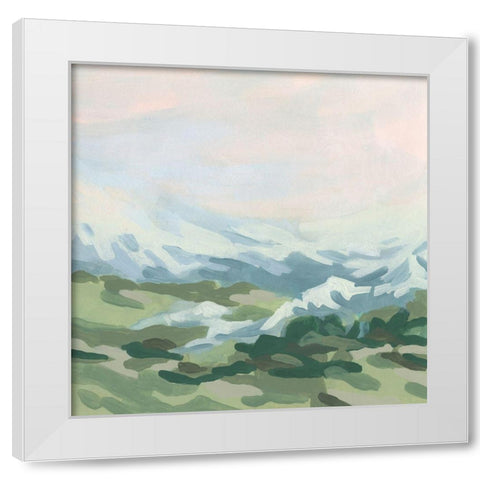 Snowcapped Vista II White Modern Wood Framed Art Print by Vess, June Erica