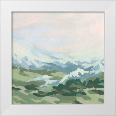 Snowcapped Vista II White Modern Wood Framed Art Print by Vess, June Erica