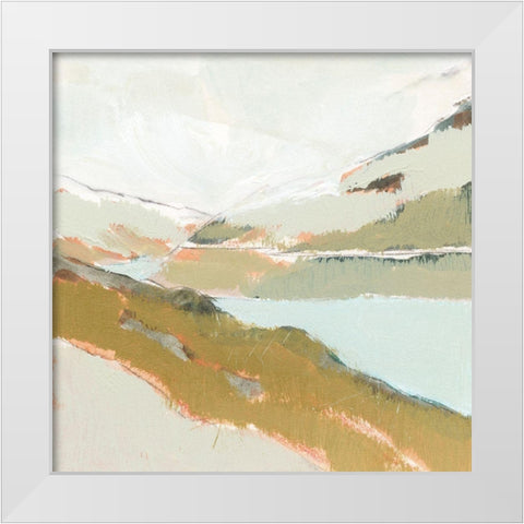 Fading Valley I White Modern Wood Framed Art Print by Barnes, Victoria