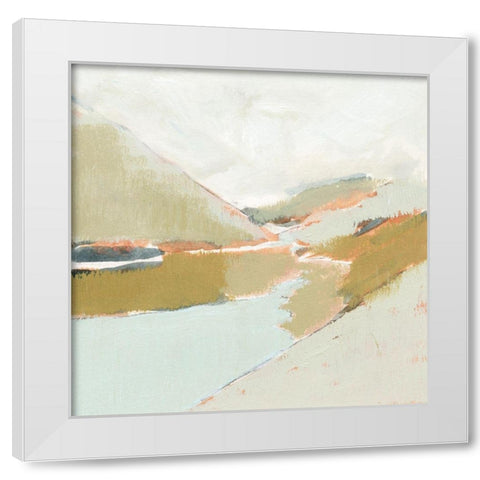 Fading Valley II White Modern Wood Framed Art Print by Barnes, Victoria