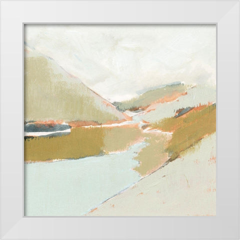 Fading Valley II White Modern Wood Framed Art Print by Barnes, Victoria