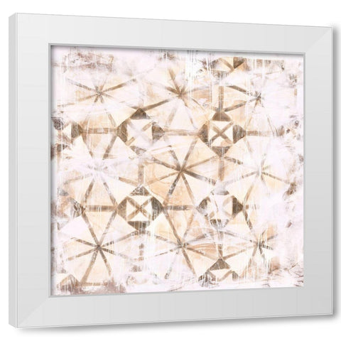 Antique Umber Tile IV White Modern Wood Framed Art Print by Vess, June Erica