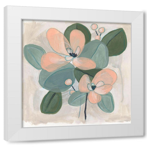 Posey Impasto IV White Modern Wood Framed Art Print by Vess, June Erica