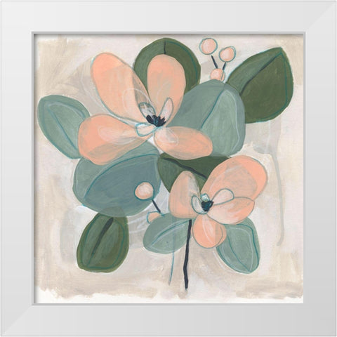 Posey Impasto IV White Modern Wood Framed Art Print by Vess, June Erica