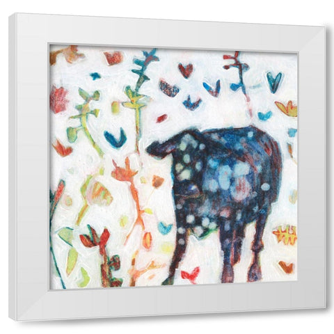 Moona II White Modern Wood Framed Art Print by Jachimiec, Sue