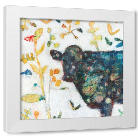 Moona III White Modern Wood Framed Art Print by Jachimiec, Sue