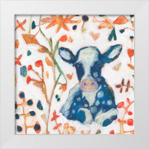 Moona IV White Modern Wood Framed Art Print by Jachimiec, Sue