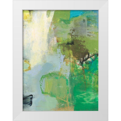 Mod I White Modern Wood Framed Art Print by Jachimiec, Sue