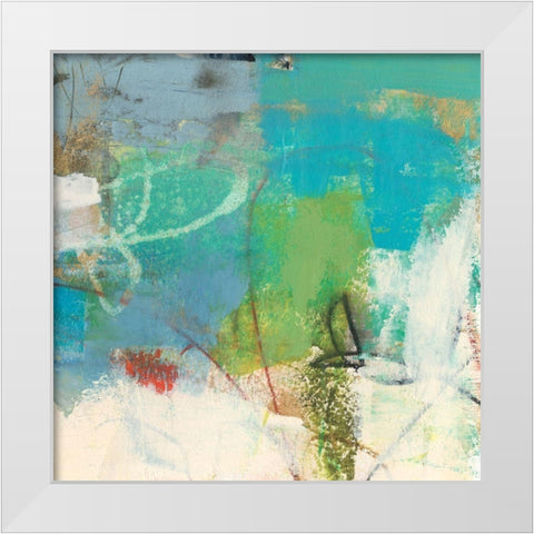 Mod V White Modern Wood Framed Art Print by Jachimiec, Sue