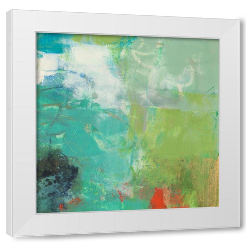 Mod VI White Modern Wood Framed Art Print by Jachimiec, Sue