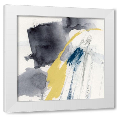 Lemon and Indigo III White Modern Wood Framed Art Print by Barnes, Victoria