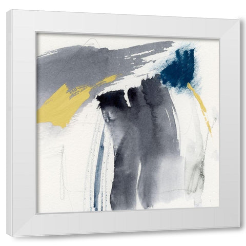 Lemon and Indigo IV White Modern Wood Framed Art Print by Barnes, Victoria