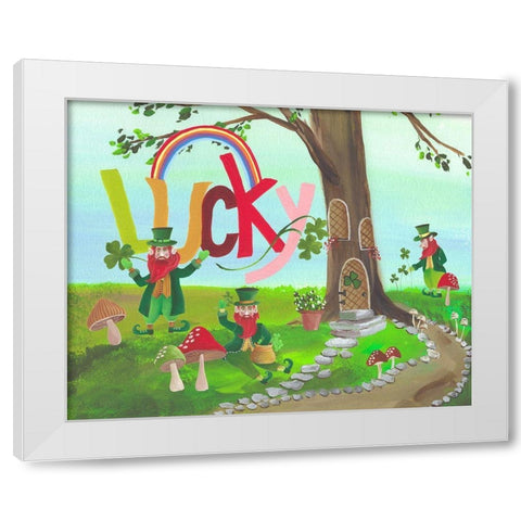 Pinch Me I White Modern Wood Framed Art Print by Moore, Regina