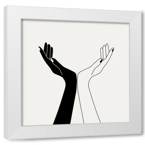 Holding You IV White Modern Wood Framed Art Print by Wang, Melissa