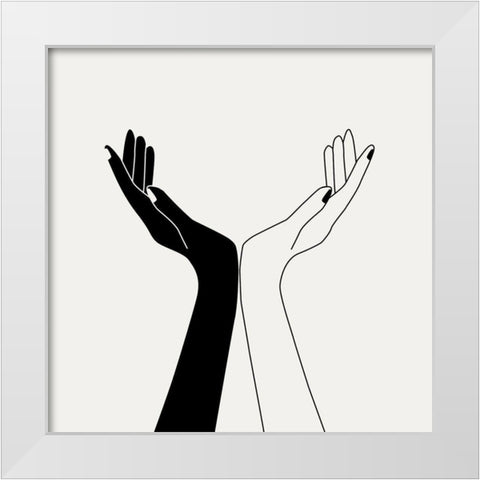 Holding You IV White Modern Wood Framed Art Print by Wang, Melissa