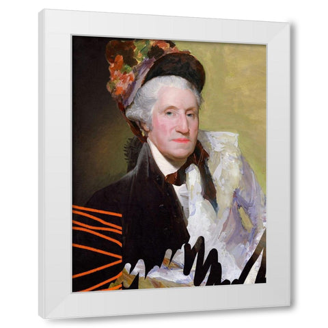 Cheeky Master Founding Female White Modern Wood Framed Art Print by Vess, June Erica