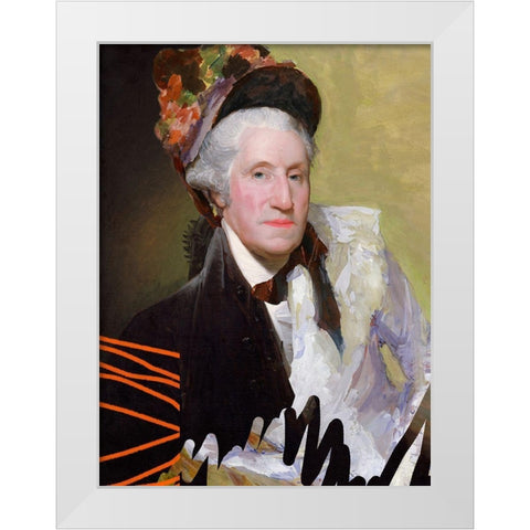 Cheeky Master Founding Female White Modern Wood Framed Art Print by Vess, June Erica