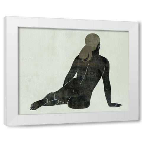 Folded Figure I White Modern Wood Framed Art Print by Wang, Melissa