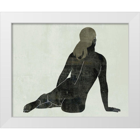 Folded Figure I White Modern Wood Framed Art Print by Wang, Melissa