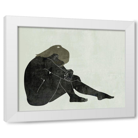 Folded Figure II White Modern Wood Framed Art Print by Wang, Melissa