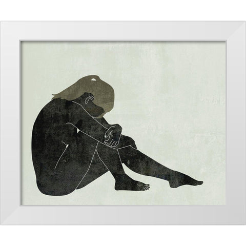 Folded Figure II White Modern Wood Framed Art Print by Wang, Melissa