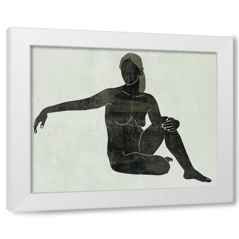 Folded Figure III White Modern Wood Framed Art Print by Wang, Melissa