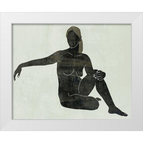 Folded Figure III White Modern Wood Framed Art Print by Wang, Melissa