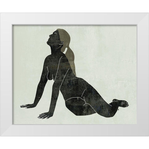 Folded Figure IV White Modern Wood Framed Art Print by Wang, Melissa