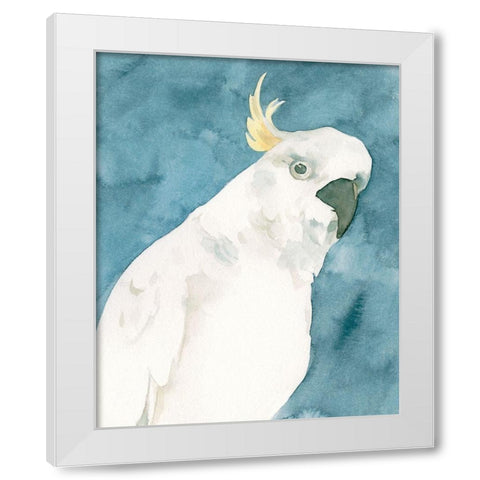 Cockatoo Portrait I White Modern Wood Framed Art Print by Caroline, Emma