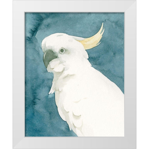 Cockatoo Portrait II White Modern Wood Framed Art Print by Caroline, Emma